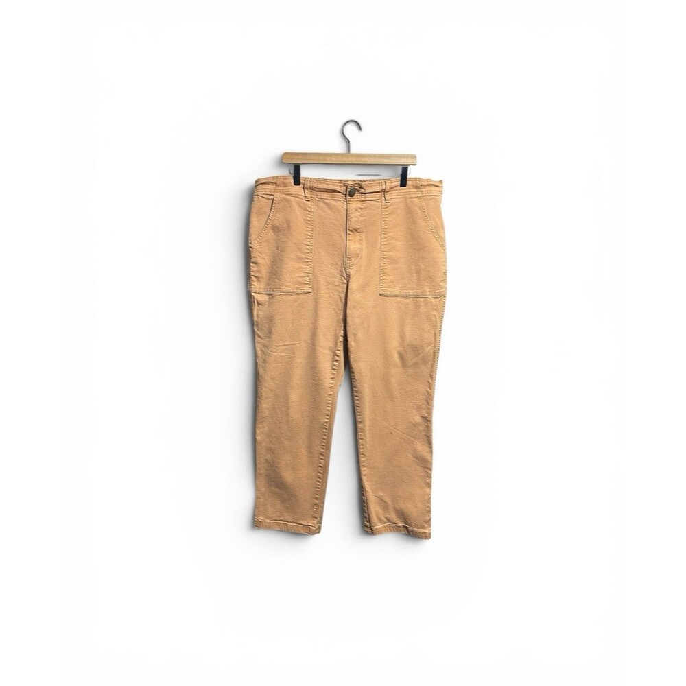 Knox Rose Women's High-Rise Straight Leg Pants Size XXL Sand Dune Brown